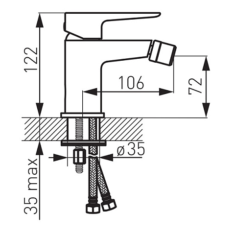 Змішувач для біде FERRO ADORE BDR6 - фото