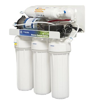 Фільтр зворотного осмосу з помпою Aquafilter RO5-75P (FRO5P) RP55139715 з мембраною 75GPD - фото