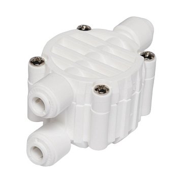 Чотириходовий клапан S-3000 1/4'' (трубка Ø6мм) для систем зворотного осмосу - фото