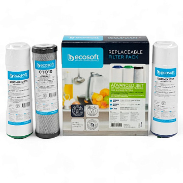Покращений комплект картриджів Ecosoft для потрійних фільтрів CRV3ECO   - фото
