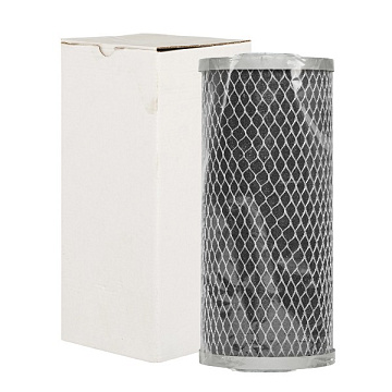 Картридж із пресованим активованим вугіллям Aquafilter FCCBL10BB-S Ø107x250мм 45°C (очищення від хлору та органічних забруднень) - фото