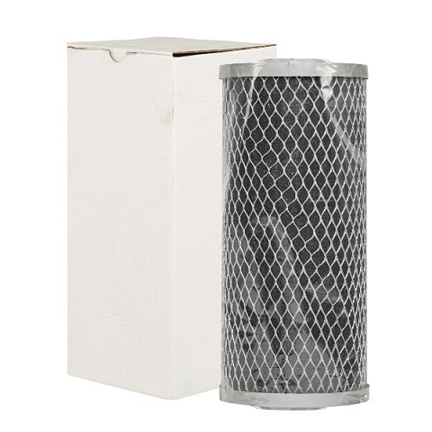 Картридж со прессованным активированным углем Aquafilter FCCBL10BB-S Ø107x250мм 45°C (очистка от хлора и органических загрязнений) - фото