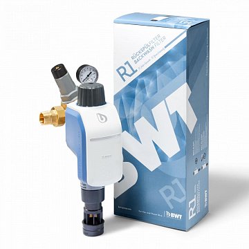 Фильтр с обратной промывкой BWT R1 HWS ¾'' с редуктором давления - фото