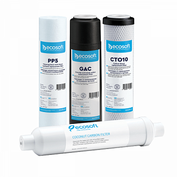 Набор картриджей Ecosoft 1-2-3-5 для фильтров обратного осмоса - фото