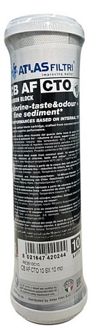 Картридж Atlas Filtri CB AF CTO кокосовый активированный уголь Ø70x250мм 45°C 10mcr RE2510C10 - фото