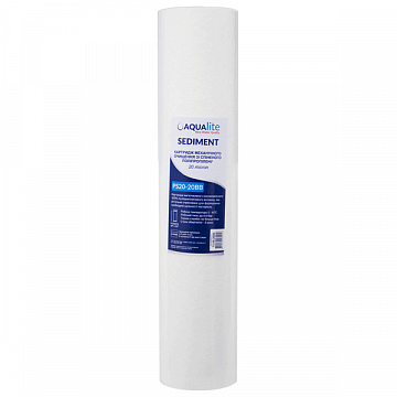 Картридж поліпропіленовий Aqualite PS20M20BB Ø107x506мм 20mcr 45°C (очищення від механічних домішок) (упаковка 3шт) - фото