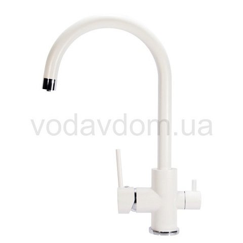 Кухонний змішувач Aquasanita Sabiaduo 2963 - 710 Alba (трьохпозиційний) - фото