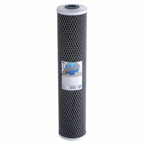 Картридж зі спресованим вугіллям Aquafilter FCCBL20BB Ø107x506мм 45°C (очищення від хлору та органічних забруднень) - фото
