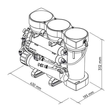 Фильтр обратного осмоса Ecosoft P’URE AQUACALCIUM Mint со смесителем Grohe Blue Pure Minta (MO67530601DC) - фото