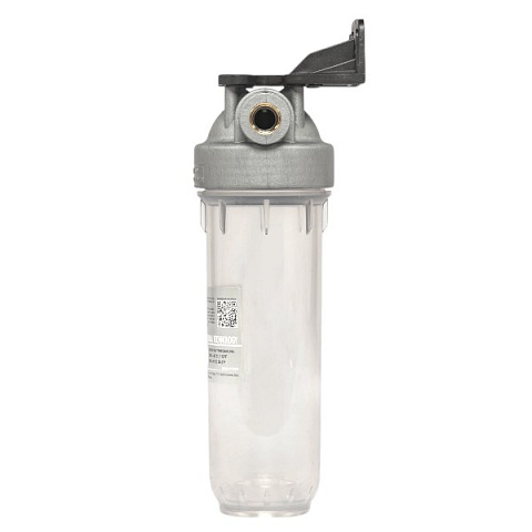 Фильтр-колба Atlas Filtri DP MONO SANIC (прозр.)  Ø1/2'' OT (латунь) 10'' 45°C 8bar KIT SA1380301 - фото