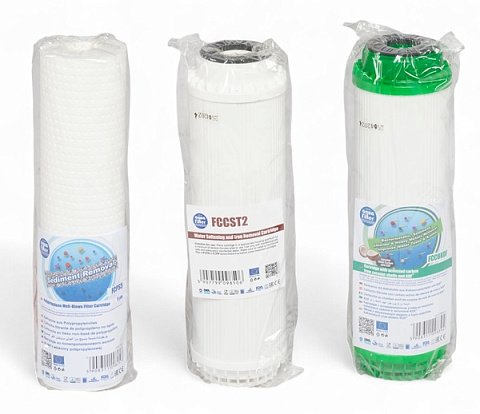 Проточный фильтр питьевой воды Aquafilter FP3-K1N под кухонную мойку с краном питьевой воды - фото