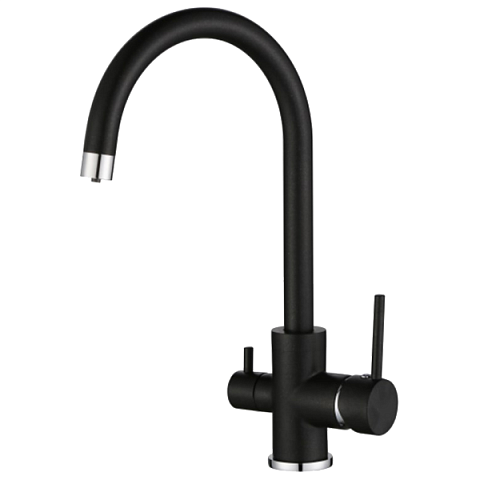 Кухонный смеситель Aquasanita Sabiaduo 2963 - 601 Metallic (трехпозиционный) - фото