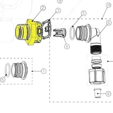 Адаптор дренажу для клапану Clack WS1.5 BLFC V3415 - фото