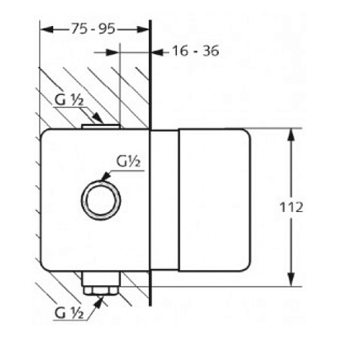 Внутренняя часть для смесителя скрытого монтажа Kludi Pure&Easy 38636 - фото