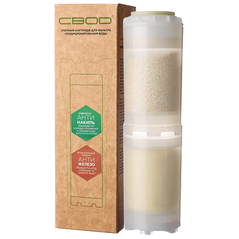 Картридж СВОД S250/F5 удаление железа + защита от накипи Ø75x252мм 45°C (безфосфатный фильтр) - фото