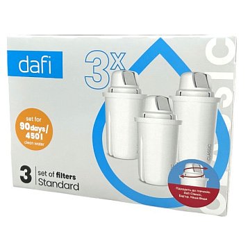 Картридж Dafi Classic (з різьбою) (для фільтрів Brita Classic, Барьер) (упаковка 3шт) - фото