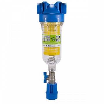 Фільтр самопромивний ATLAS FILTRI HYDRA Ø1 1/2'' (латунь) + картридж RLH 90mcr KIT RA6000023 - фото
