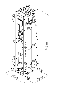 Коммерческая система обратного осмоса 4'' Ecosoft MO20000 (без мембраны) - фото