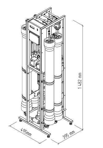 Коммерческая система обратного осмоса 4'' Ecosoft MO20000 (без мембраны) - фото