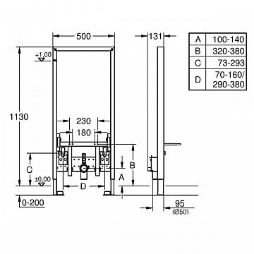 Инсталляция для биде GROHE Rapid SL 38553001 - фото