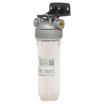 Фильтр-колба Atlas Filtri DP MONO SANIC (прозр.)  Ø3/4'' OT (латунь) 10'' 45°C 8bar KIT SA1380401 - фото