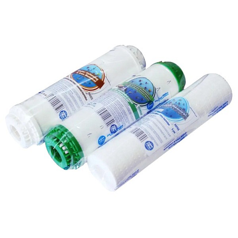 Проточный фильтр питьевой воды Aquafilter FP3-HJ-K1 с капиллярной мембраной под кухонную мойку с краном питьевой воды - фото