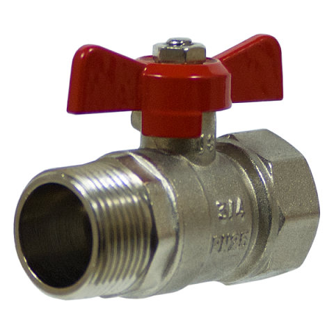 Кран шаровый полнопроходной IVR 3/4'' ВН PN25 (арт.53) - фото