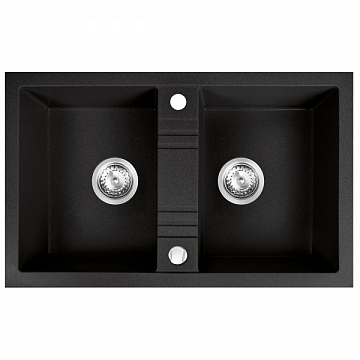 Кухонна мийка з граніту Ferro Mezzo II DRGM2/48/78BA - фото