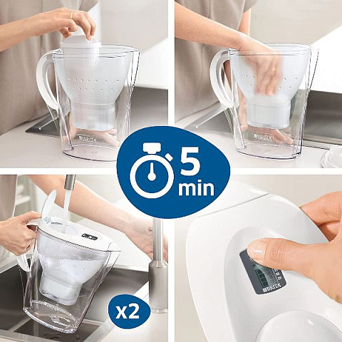 Фільтр-глечик Brita Marella XL MXpro графіт (глечик + 3 картриджа) - фото