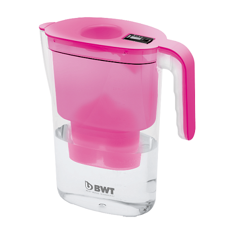 Фильтр-кувшин BWT Vida electronic 2,6л (розовый) + 3 картриджа - фото