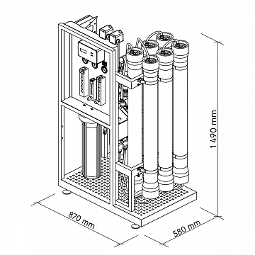 Система зворотного осмосу Ecosoft MO36000 1500л/год 6/40х40 2,0кВт/230В - фото