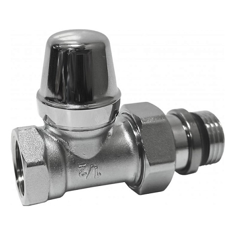 Кран радіатора відсікаючий Caleffi 432422 1/2'' прямий хром - фото