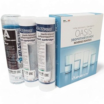 Набір картриджів для зворотного осмоса Atlas Filtri OASIS DP (CPP + LA + CPP) - фото