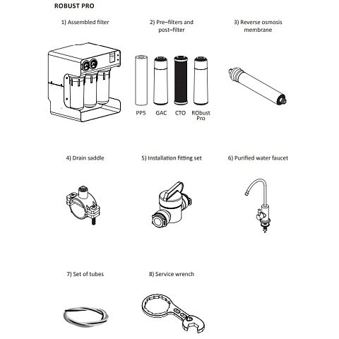 Фільтр зворотного осмосу Ecosoft RObust PRO 75л/год (без бака) - фото