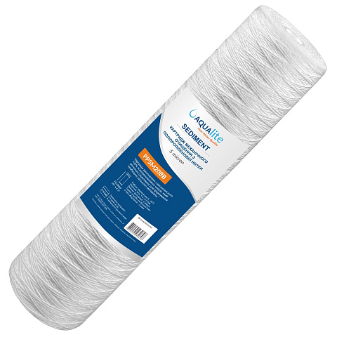 Картридж з поліпропіленової нитки Aqualite PP5M20BB Ø108x506мм 20mcr 45°C (очищення від механічних домішок) - фото