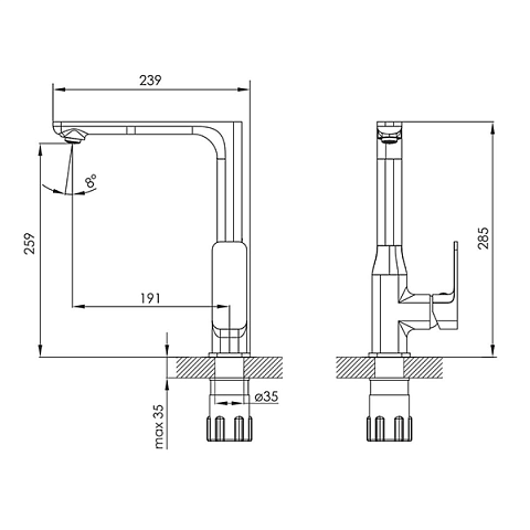 Смеситель для кухни Imprese Bilovec (55255) - фото