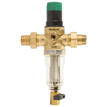 Промивний фільтр з редуктором Resideo (Honeywell) FK06-1/2AA DN15 100мкм 40°C 16bar (очищення від механічних домішок) - фото