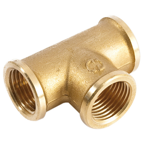 Тройник латунный General Fittings 1/2''ВР - фото