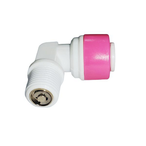 Фітинг кутовий зі зворотним клапаном A4ME2-CV-W (G1/8'' - трубка Ø6мм) - фото