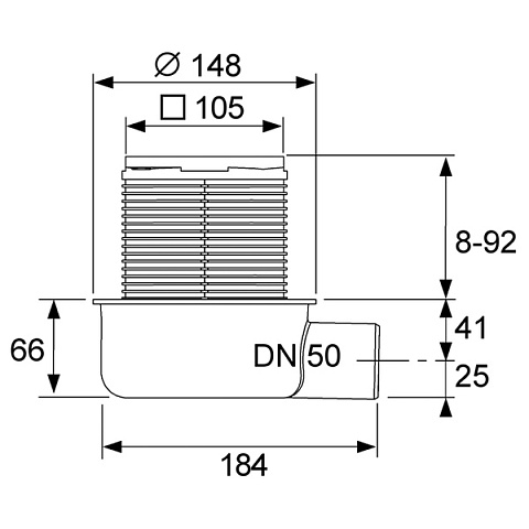 Душовий трап TECE drainpoint S50  (кутовий) - фото