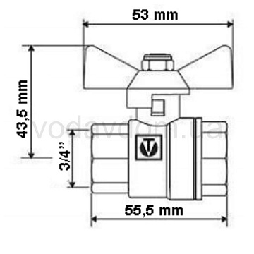 Шаровый кран Valtec VT217 3/4'' - фото