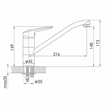 Смеситель для кухни Imprese Praha (20030) - фото