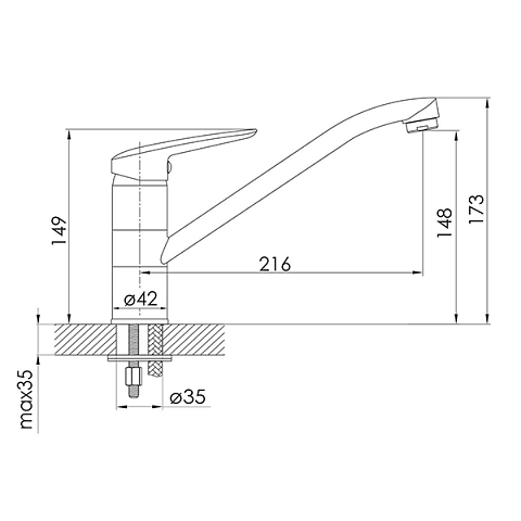 Смеситель для кухни Imprese Praha (20030) - фото