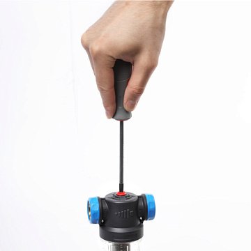 Самопромывающийся фильтр Ecosoft 2P SAN 1/2''-3/4'' 45°C 8bar с картриджем 250мкр из нержавеющей стали FFNS2P1522 - фото