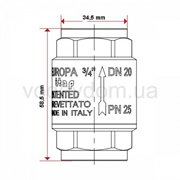 Зворотний клапан Itap BV APT100 1/2'' - фото