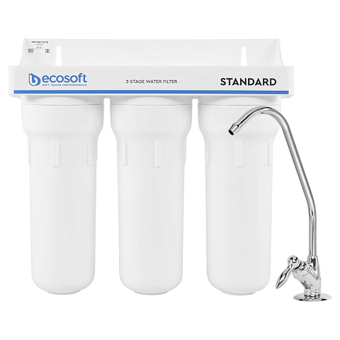 Проточный фильтр питьевой воды Ecosoft Standard FMV3ECOSTDпод кухонную мойку с краном питьевой воды - фото