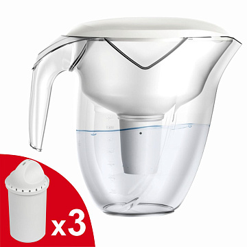 Фільтр-глечик Ecosoft Nemo (перлинний) 3.0/1.8л FMVNEMOWECO + 3 картриджа - фото