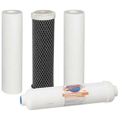 Набір картриджів Aquafilter 102 (1-2-3-5) для систем зворотного осмосу - фото