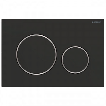 Смывная клавиша (панель) Geberit Sigma 20 черный матовый хром (115.882.14.1) - фото