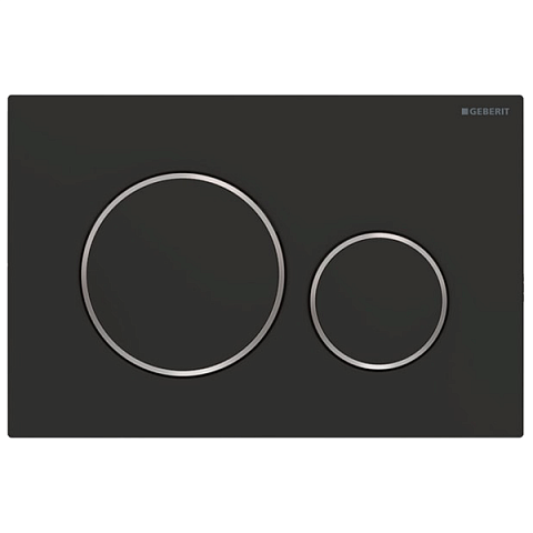Смывная клавиша (панель) Geberit Sigma 20 черный матовый хром (115.882.14.1) - фото